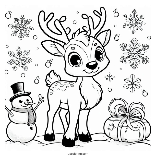 Sven The Reindeer To Color