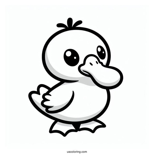 Easy Psyduck Coloring Page For Kids