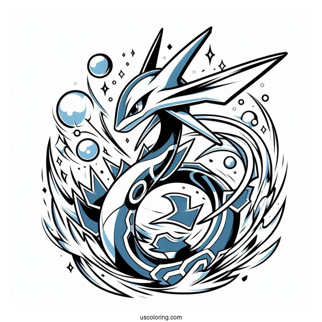 Azure Burst Rayquaza Coloring Page Pokemon Card