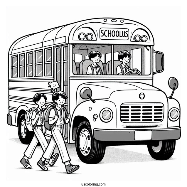 Students On School Bus