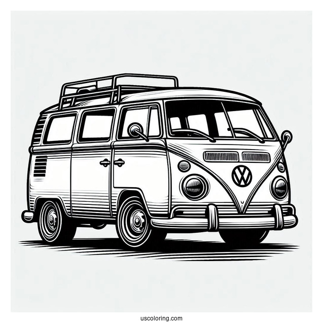 VW Kombie Car To Color