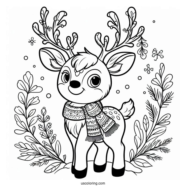 Sven The Reindeer To Color