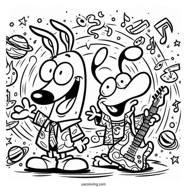 Nickelodeon Coloring Page Of Rocko s Modern Life