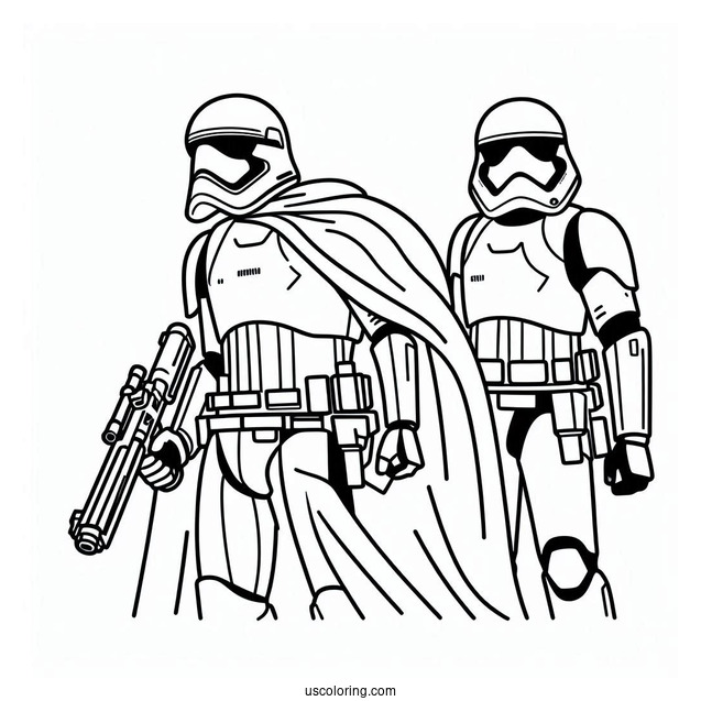 Easy Stormtrooper Outline Coloring Sheet