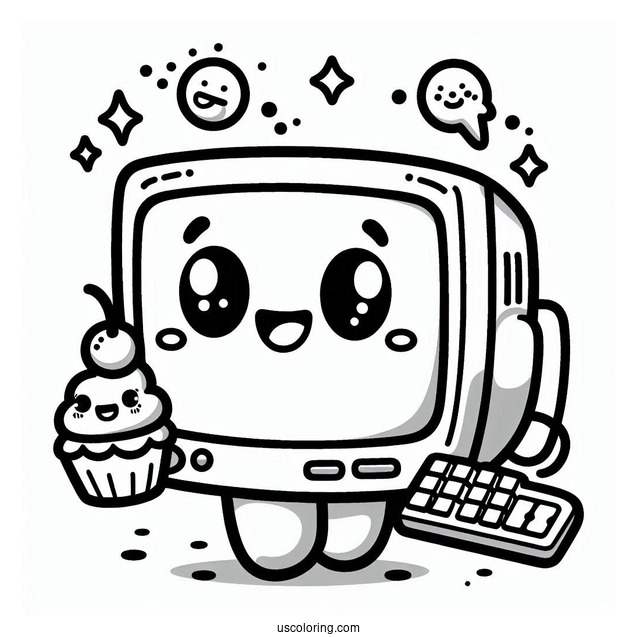Sprunki Coloring Page Of Kawaii Mr Fun Computer