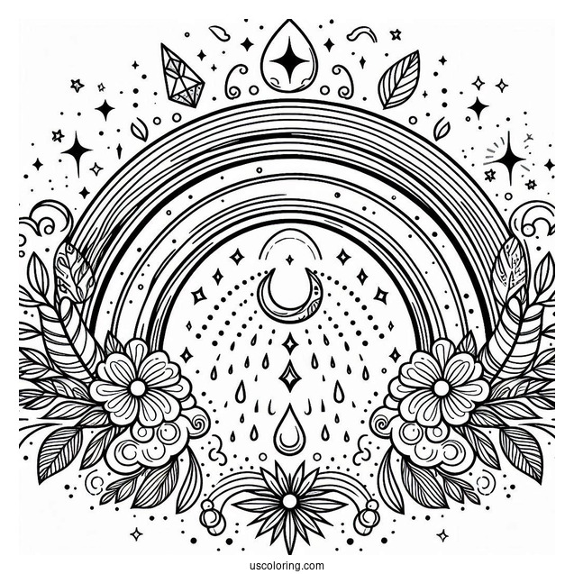 Radiant Rainbow To Color