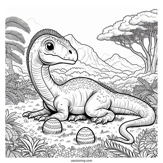 Therizinosaurus Resting On The Grass