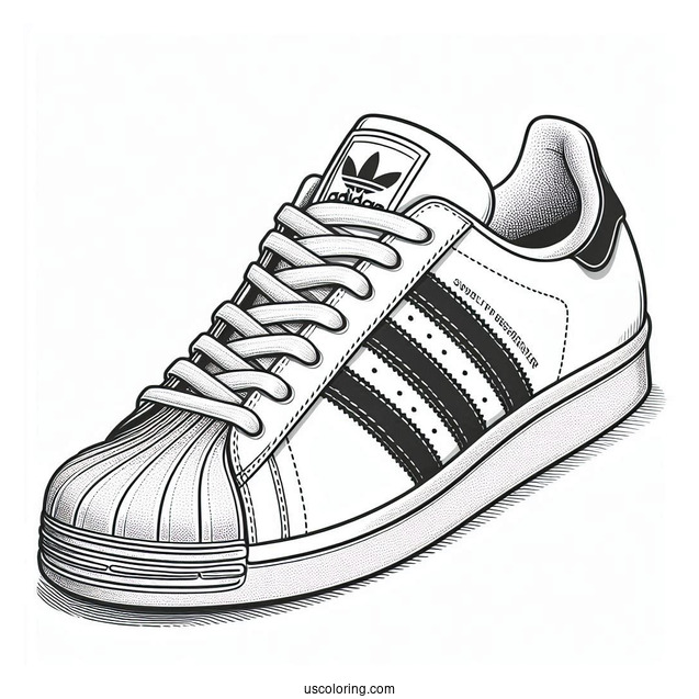 Adidas Superstar Sneaker Coloring Sheet