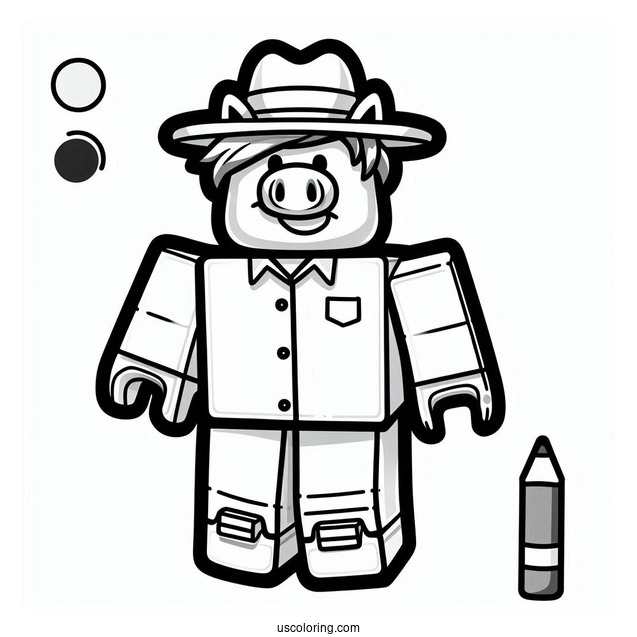 Piggy Roblox Coloring Page