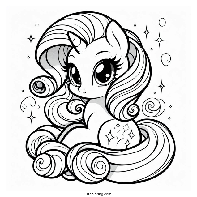 Adorable Rarity Coloring Page