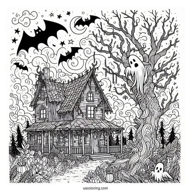 Sprunki Coloring Page Of Brud In A Haunted Forest
