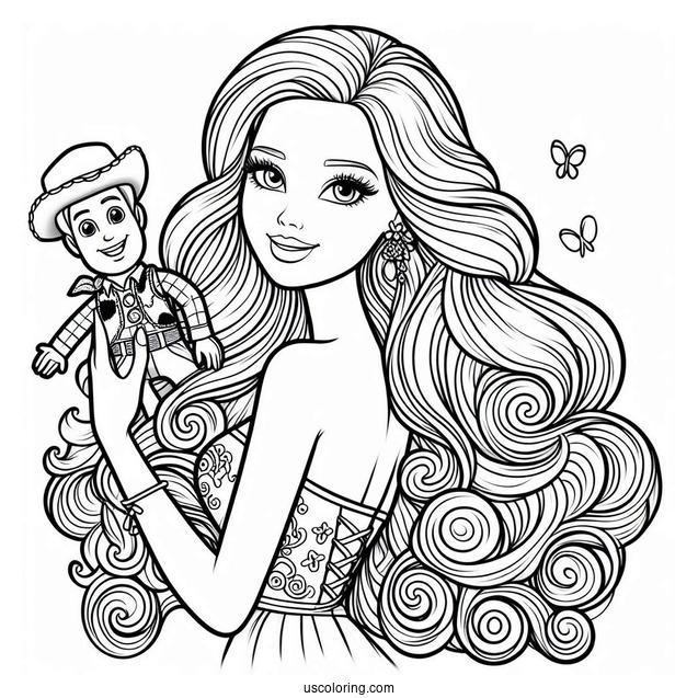 Barbie From Toy Story Coloring Page