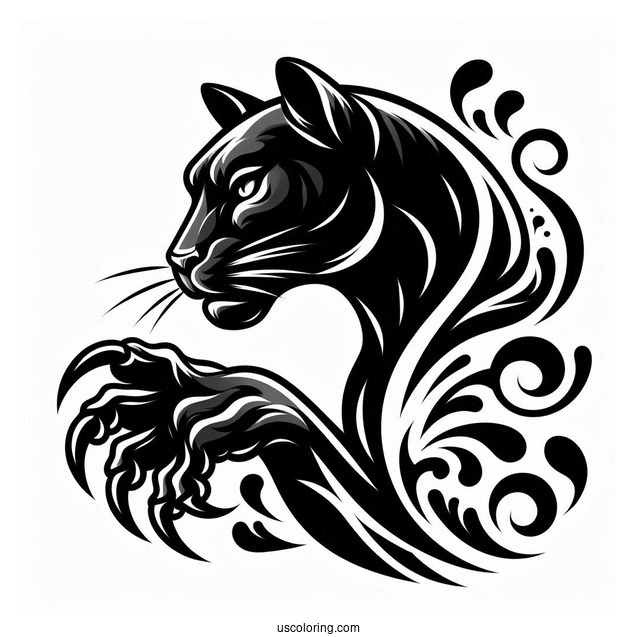 Black Panther With Claws Out