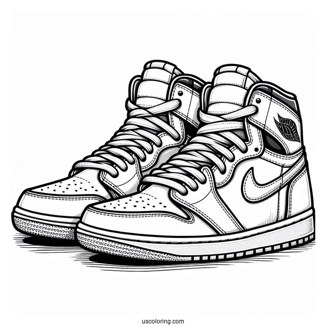Nike Air Jordans Coloring Sheet