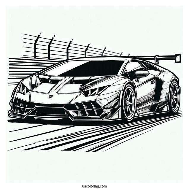 Lamborghini Racing On Track