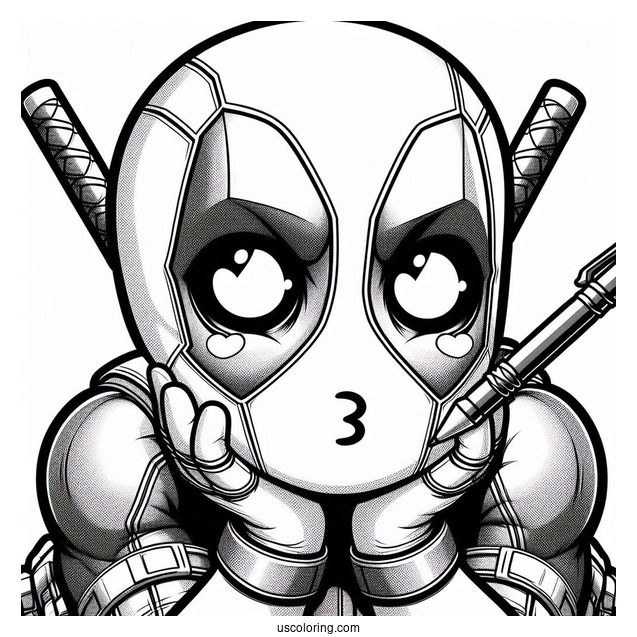 Deadpool Doing Naughty Pout Face