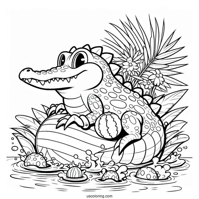 Vector the Crocodile Coloring Page
