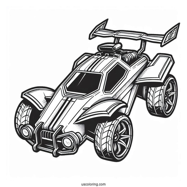 Rocket League Coloring Page Batmobile For Kids