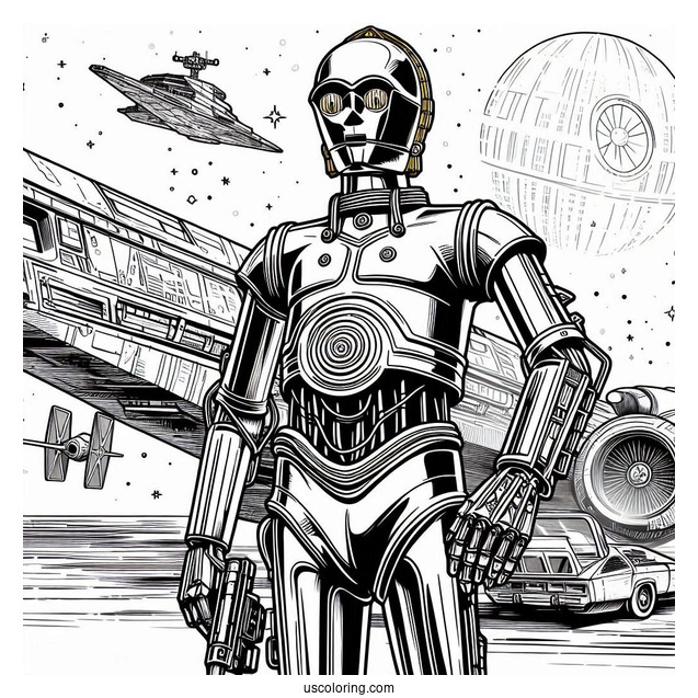 C-3PO Standing In Starship