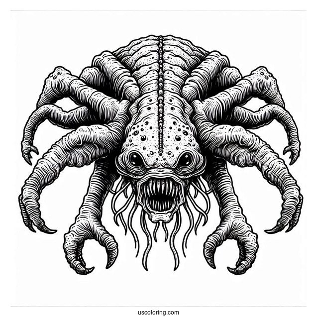 Demogorgon Monster From Stranger Things To Color