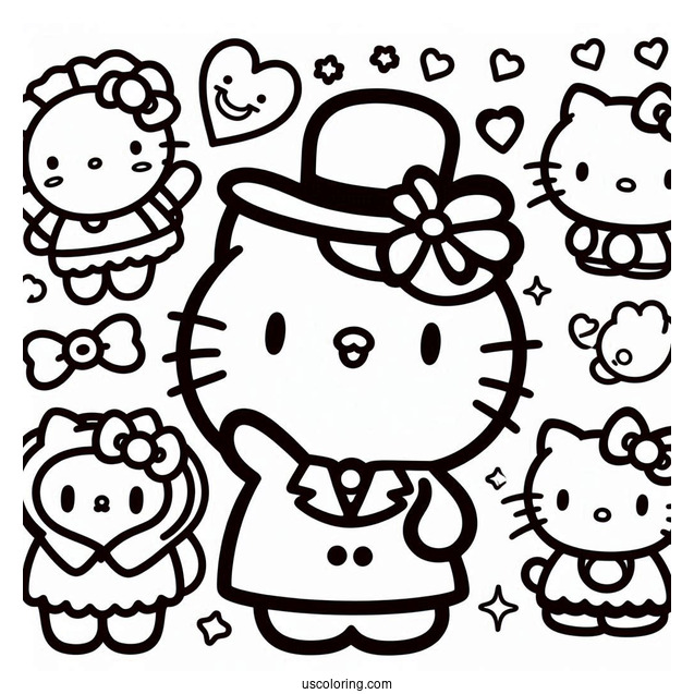 Purin, Hello Kitty, Kuromi, Badte Maru, Tuxedo Sam, And Minna No Tabo