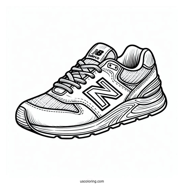 Coloring Page Of New Balance Running Shoes