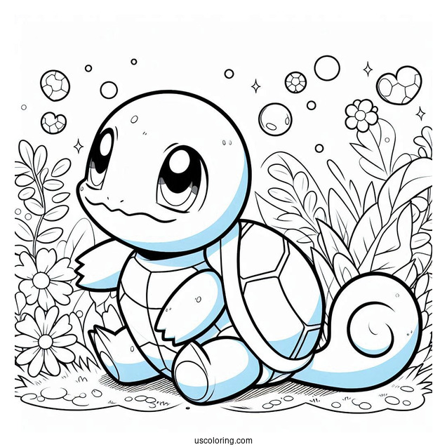 Cute Squirtle Pokemon To Color