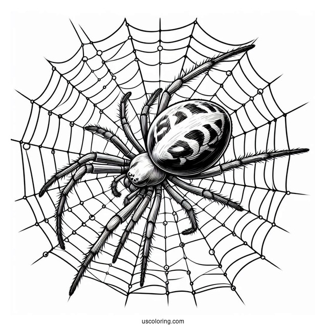 Common House Spider On Web