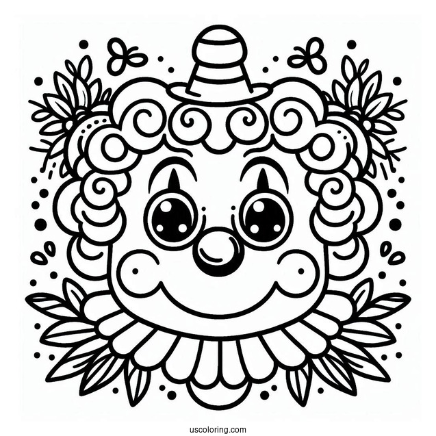Clown Face for Preschoolers