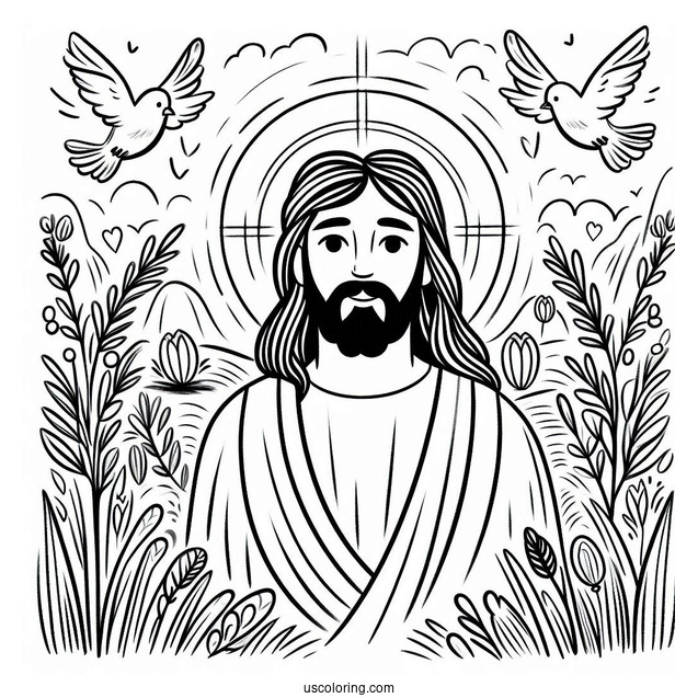 Jesus He Is Risen Coloring For Preschoolers