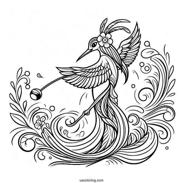 Blue Dancing Coloring Page