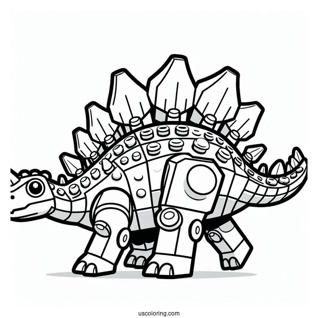 Lego Stegosaurus Coloring Page