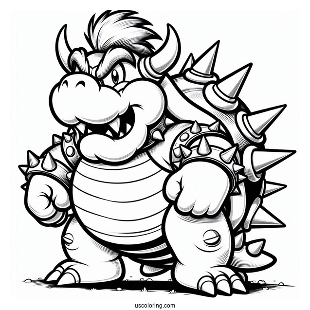 Giga Bowser Coloring Sheet
