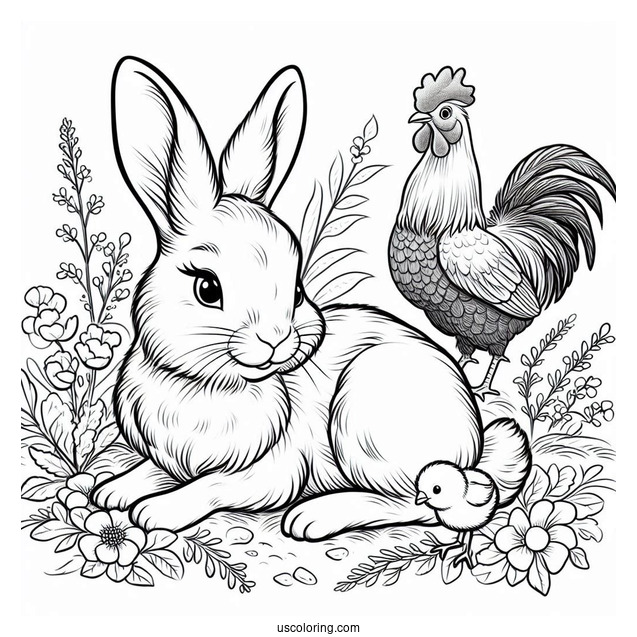 Jemima Puddle Duck, Peter Rabbit Coloring Page, And JW Rooster II