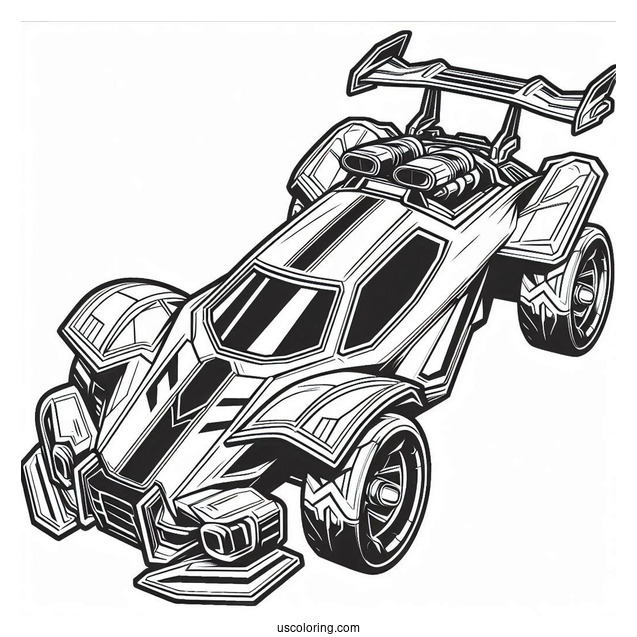 Rocket League Coloring Page Batmobile For Kids