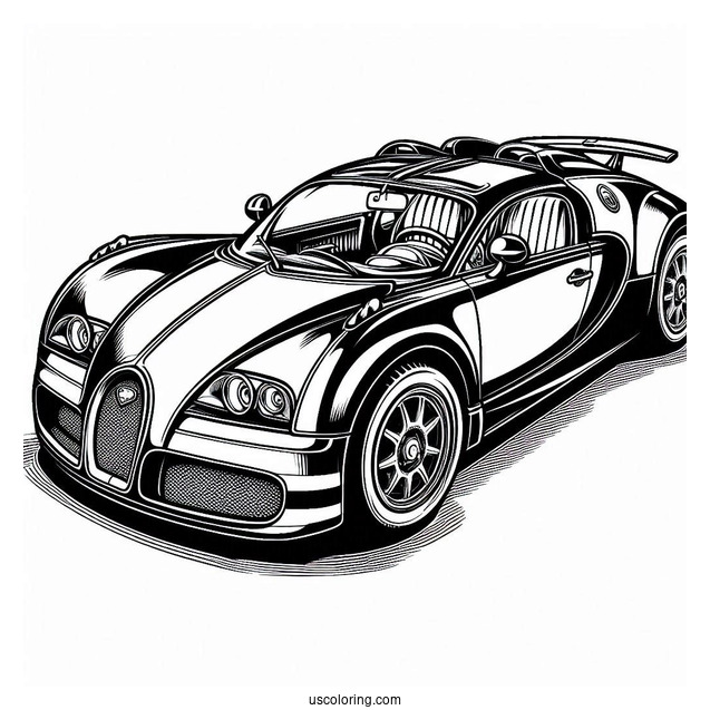 Bugatti Coloring Picture For Kids