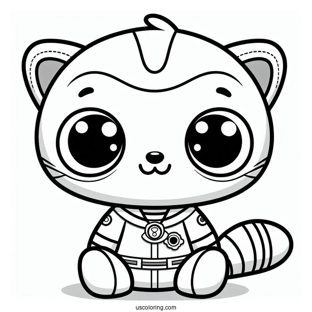 Octonauts Coloring Page Of Cute Kwazii For Preschoolers