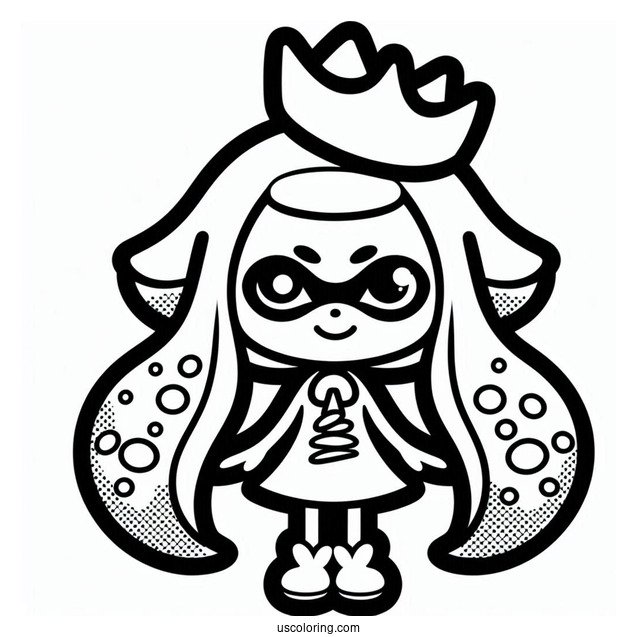 Simple Pearl Houzuki Splatoon Coloring Page For Kids