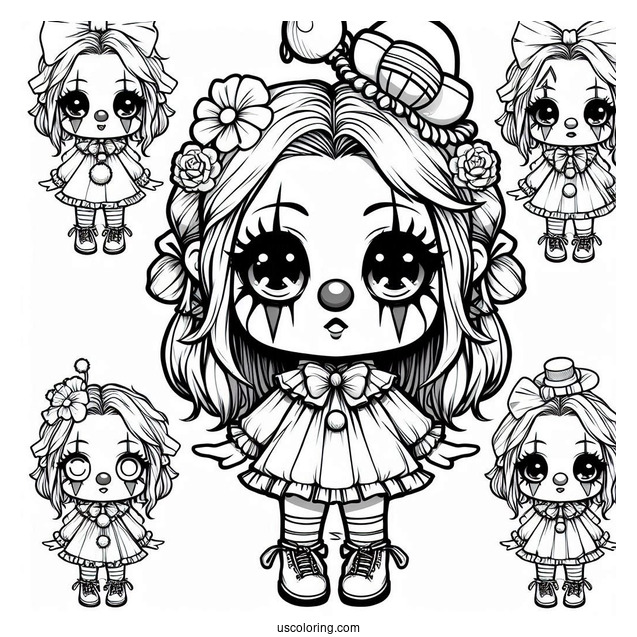 Creepy Chibi Clown for Kids
