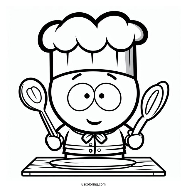 South Park Coloring Page Chef For Preschoolers