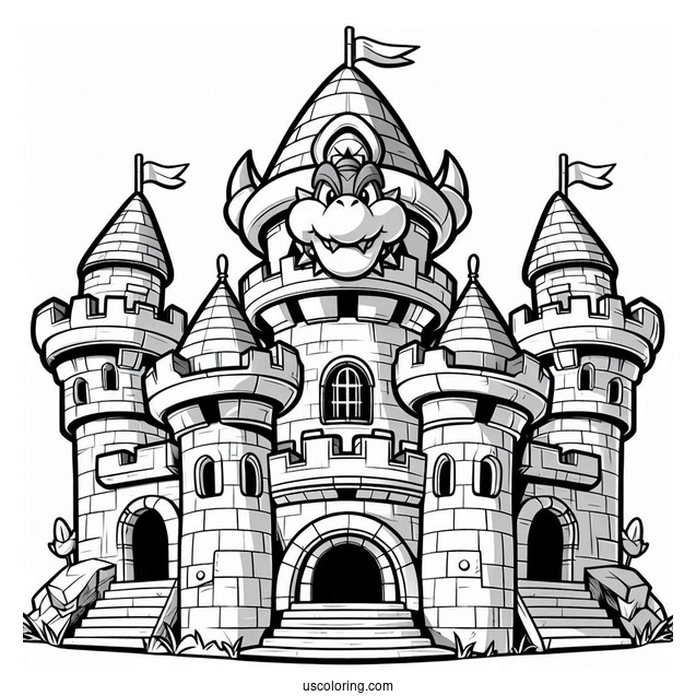 Bowsers Castle To Color