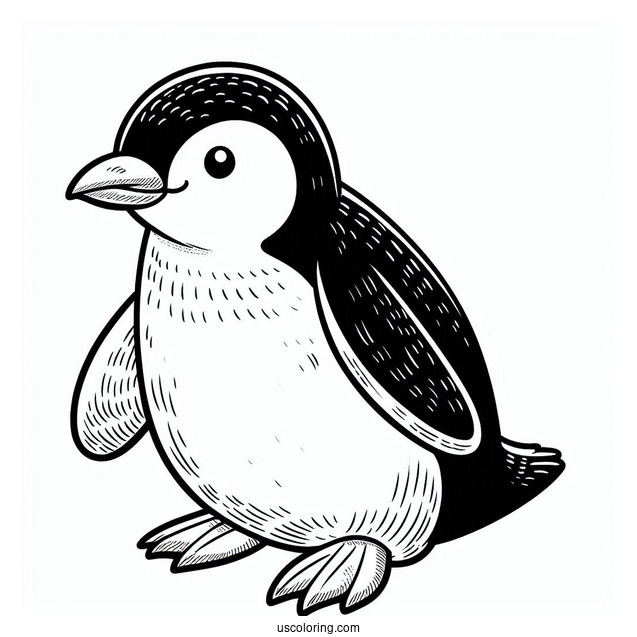 Chinstrap Penguin Coloring Page For Kids