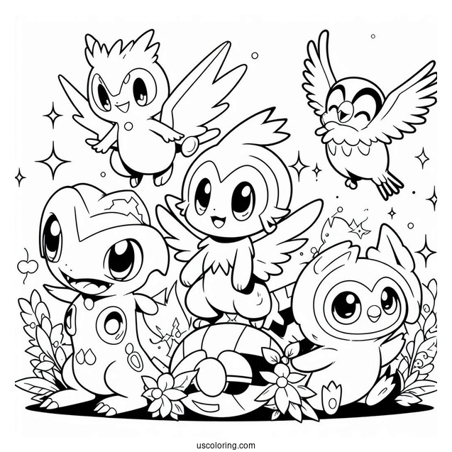 Pokemon Coloring Sheet