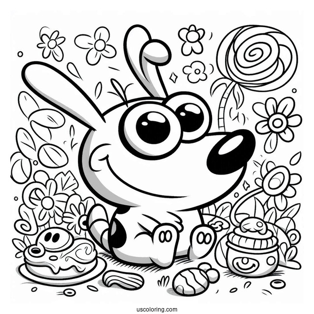 Nickelodeon Coloring Page Of Rocko s Modern Life