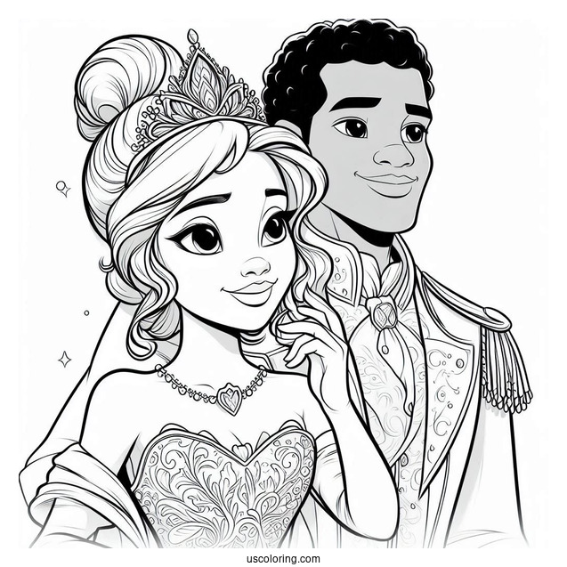 Close Up Of Princess Tiana With Prince Naveen