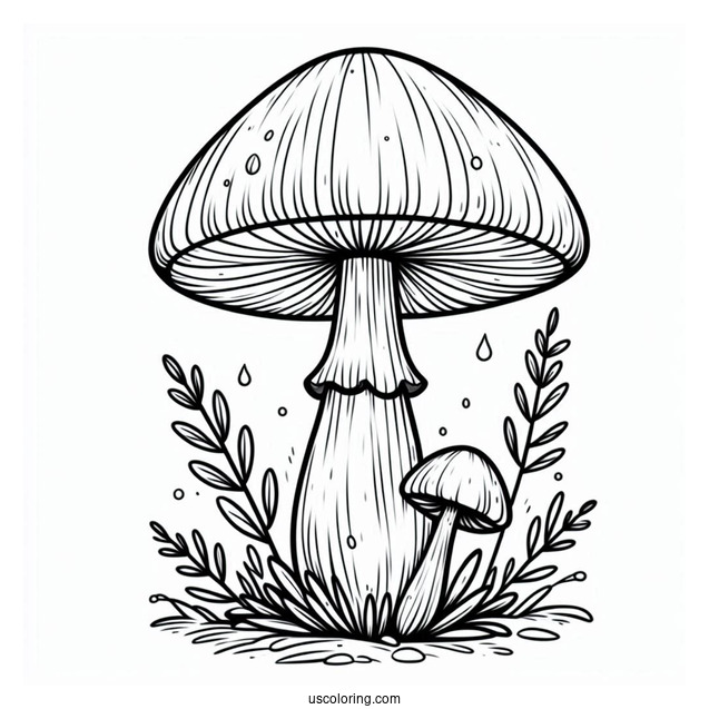 Jack O Lantern Mushroom Coloring Page