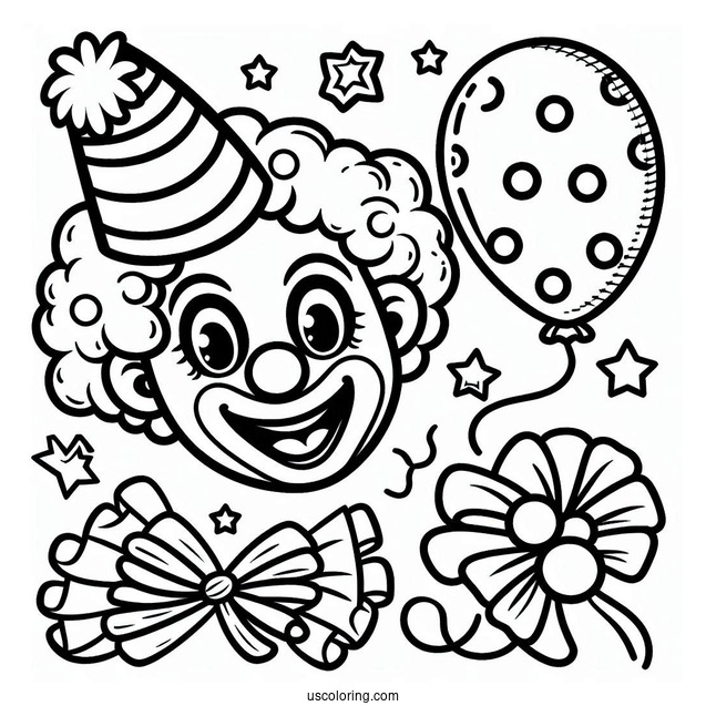 Clown Face for Preschoolers