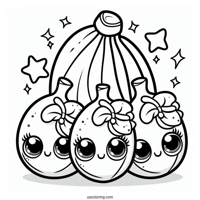 Coloring Sheet Of Buncho Bananas Shopkins