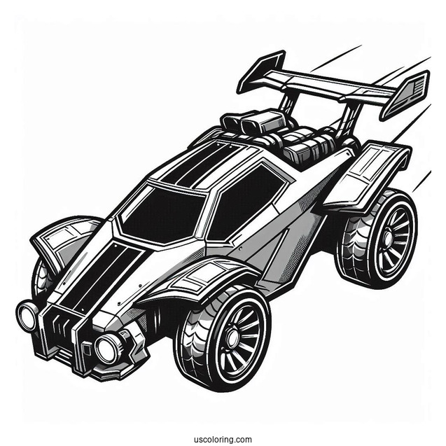 Rocket League Coloring Page Batmobile For Kids