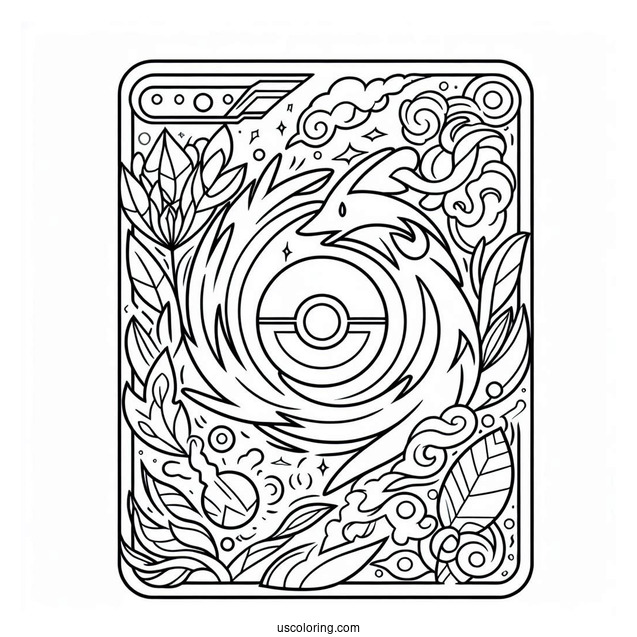 Basic Energy Pokemon Card Coloring Page For Preschoolers